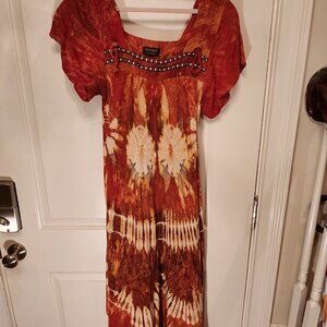 Orange Tie Dye Dress by Soraya. Size: S - L.